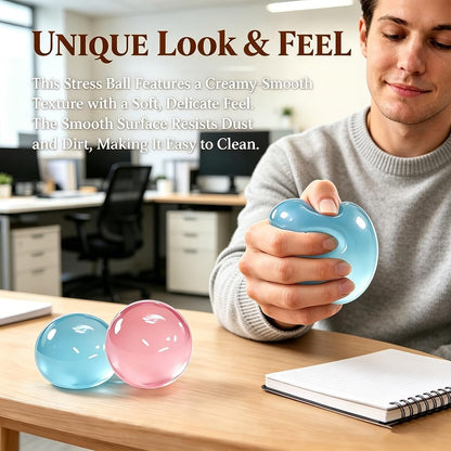 Coconut Oil Stress Ball, 2026 New Coconut Oil Squishy,Slow Rising Squishy, Moldable Sensory Squishy Stress Balls, Anxiety Reliever, for Adult use in Offices and Homes, 2 Pack (Blue+Pink)
