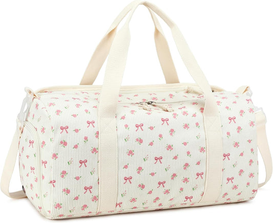 BTOOP Duffle Bag for Gym Sports Women Girls Workout Travel Bag Weekender with Shoe Compartment and Wet Pocket