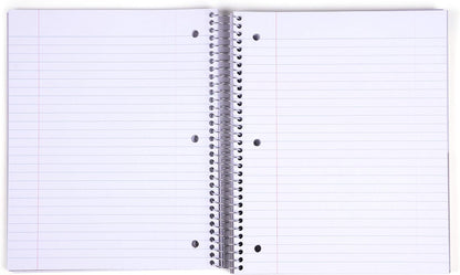 Mintra Office Durable Spiral Notebooks, 5 Subject (Spring Pink, Wide Ruled 1pk)