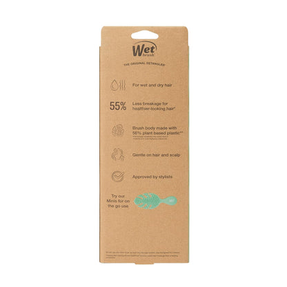 Wet Brush Go Green Curl Detangler Hair Brush - Pale Pink Ultra-Soft IntelliFlex Detangling Bristles Glide Through Tangles with Ease - Great For Curly Hair-No Split Ends & Pain-Free for Wet or Dry Hair