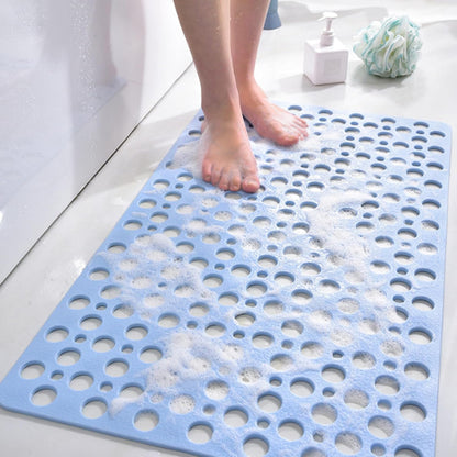 Shower Mat, Secure Shower Mats Easy to Clean, Bathtub Mat Non Slip with Suction Cups and Drain Holes, Soft Textured Design for Inside Shower Easy Dry&Cut (Pink,M (70 * 38cm))
