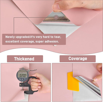 Rugreat Matte Pink Peel and Stick Wallpaper Modern 118inL 15.7inW Pink Paintable Contact Paper for Cabinets Self Adhesive Wallpaper for Bedroom Table Texture Contact Paper for Furniture Waterproof