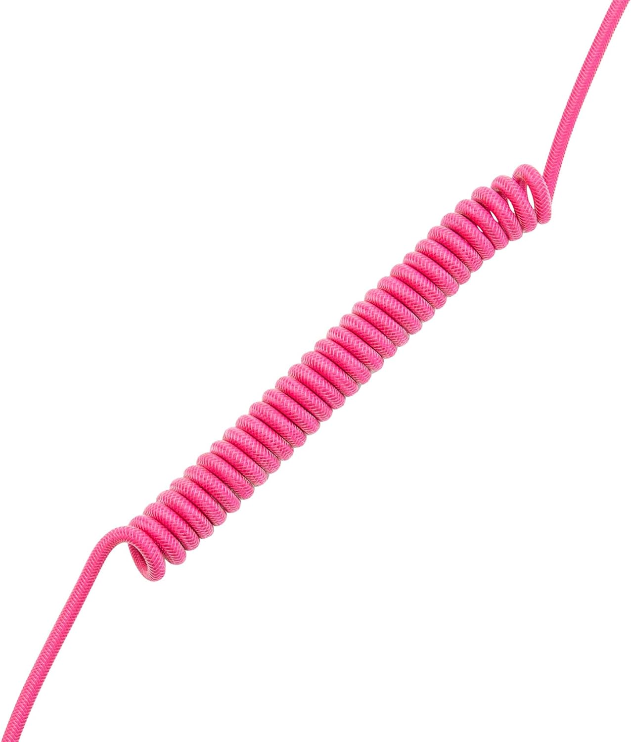 Coiled & Double-Sleeved Mechanical Keyboard Cable, for Type-C Mechanical Keyboards (Pink)