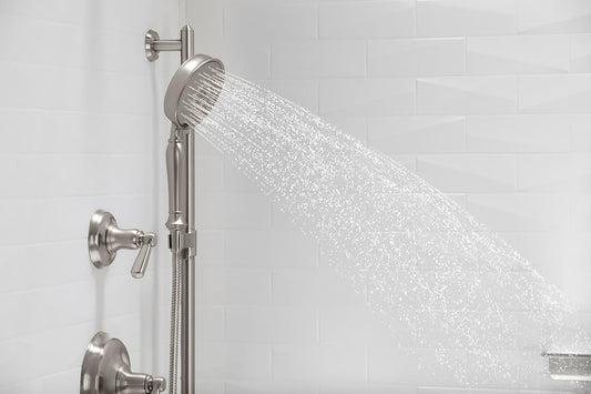 KOHLER 22166-RGD Purist Four-Function Handshower, Handheld Showerhead with 3 Spray Settings, 2.5 GPM, Vibrant Rose Gold