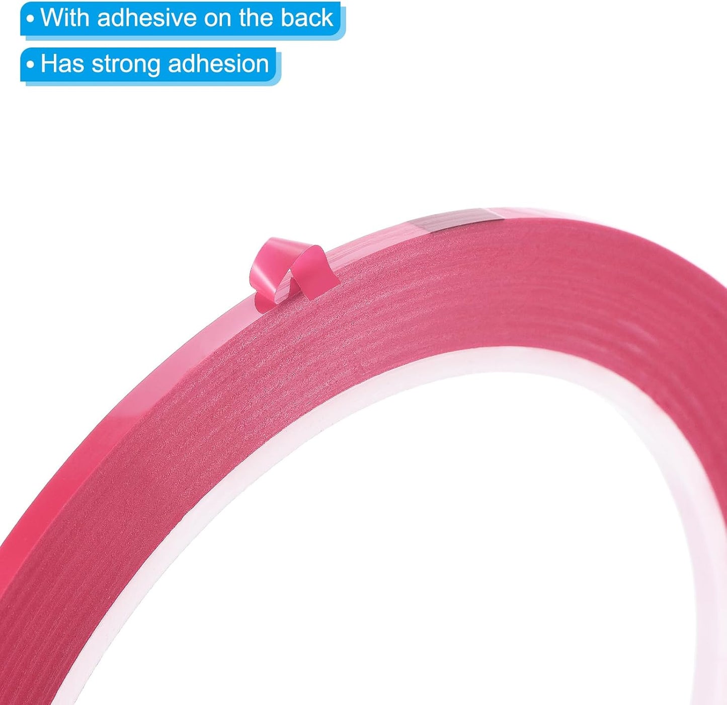 PATIKIL 1/8" Whiteboard Tape, 4 Pack Thin Dry Erase Tape for Graphic Chart Marking DIY Art, Pink