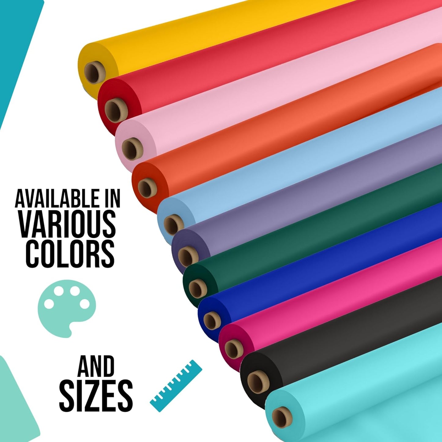 Exquisite Party Solids Peach Plastic Table Cover Roll 40" X 100' Table Cloth Plastic Cover Roll - Premium Quality Thick 0.5 MIL Banquet Rolls - Disposable Tablecloth Rolls