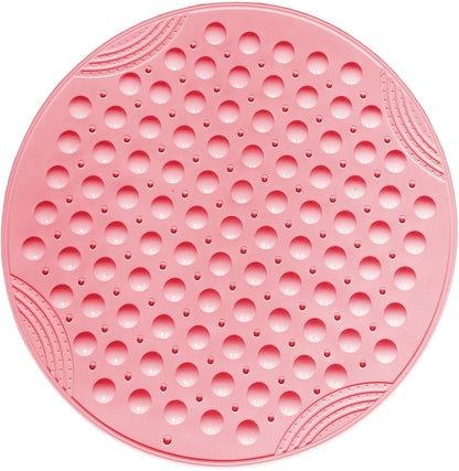 Shower Mat Anti-Slip 21.6'' Round Bathtub Mat with Suction Cups Machine Washable Shower Bath Mat