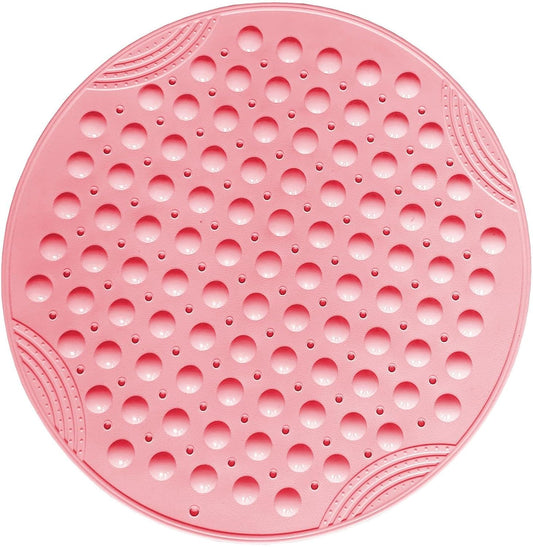 Shower Mat Anti-Slip 21.6'' Round Bathtub Mat with Suction Cups Machine Washable Shower Bath Mat