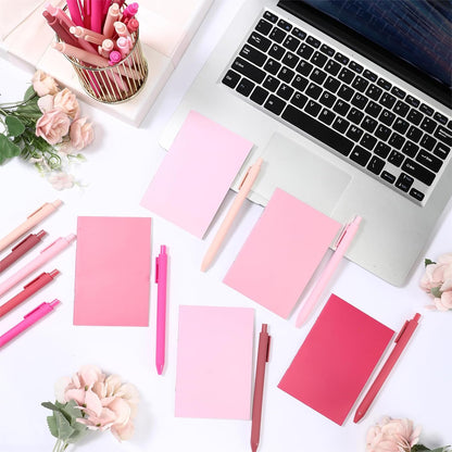 Eaasty 20 Set Mini Notebooks with Ballpoint Pens Bulk Graduation Gift for Teacher Students Small Pocket Notepads Composition Journals Employee Appreciation Gift for Nurse Staff(Pink Series Colors)