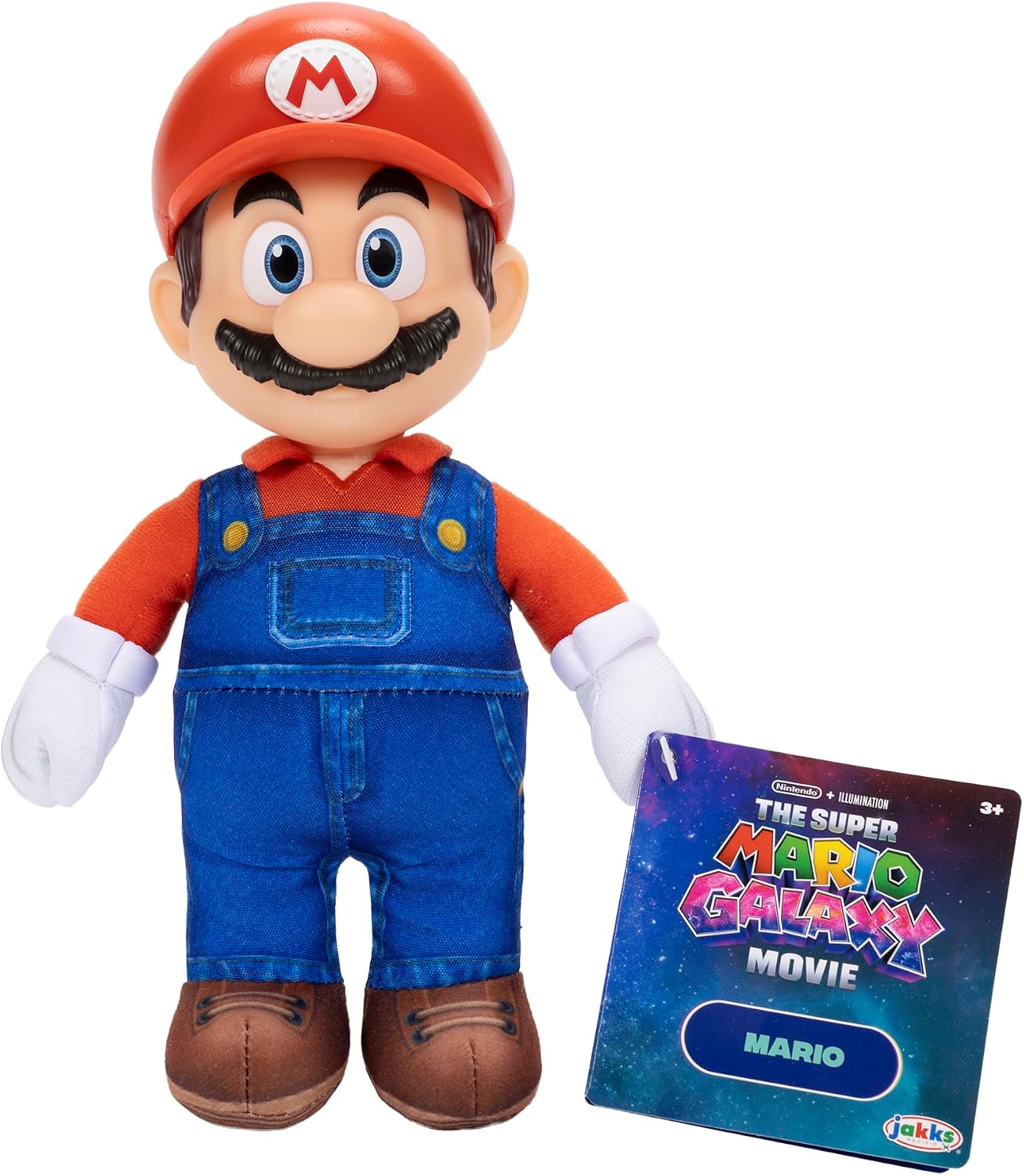 The Super Mario Galaxy Movie – 9" Plush 3-Pack Bundle Series 1 - Premium Detail Roto Head Plush, Includes Mario, Luigi, and Princess Peach Characters!