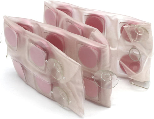 SereneLife Bubble Bath Mat - Cushioned Non-Slip Design with Suction Cups, Replacement Mat for SLBBMG100, Fully Submersible and Foldable Spa Bath Mat for Bathtubs 47.24"x14.17" (Pink)
