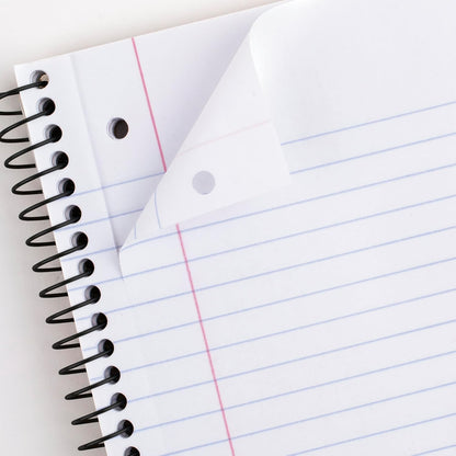 Mead Spiral Notebook, 1 Subject, Wide Ruled Paper, Plastic Cover, 8" x 10-1/2", 100 Sheets, Pastel Pink (930092B)