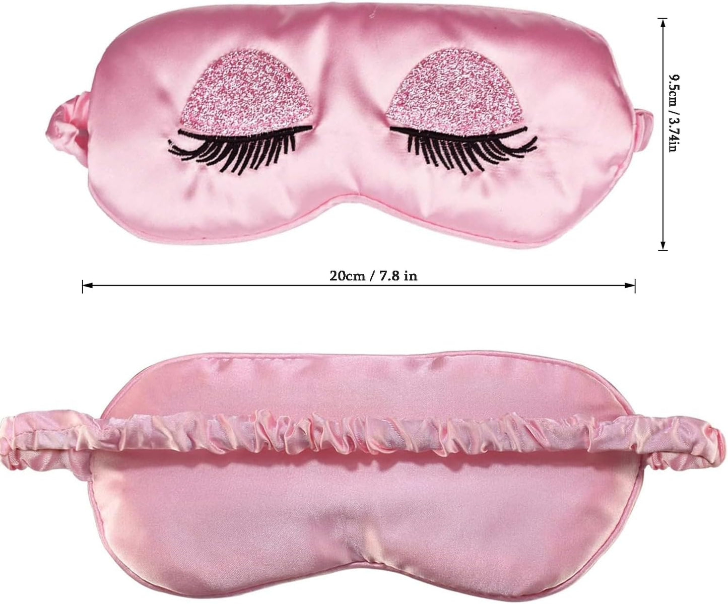 Sleep Mask, Ulbemoll Silk Eye Mask Satin Blindfold Smooth Soft Breathable Travel Eye Cover Eyeshade Gifts with Elastic Strap for Women Girls Valentine's & Mother Day- Pink