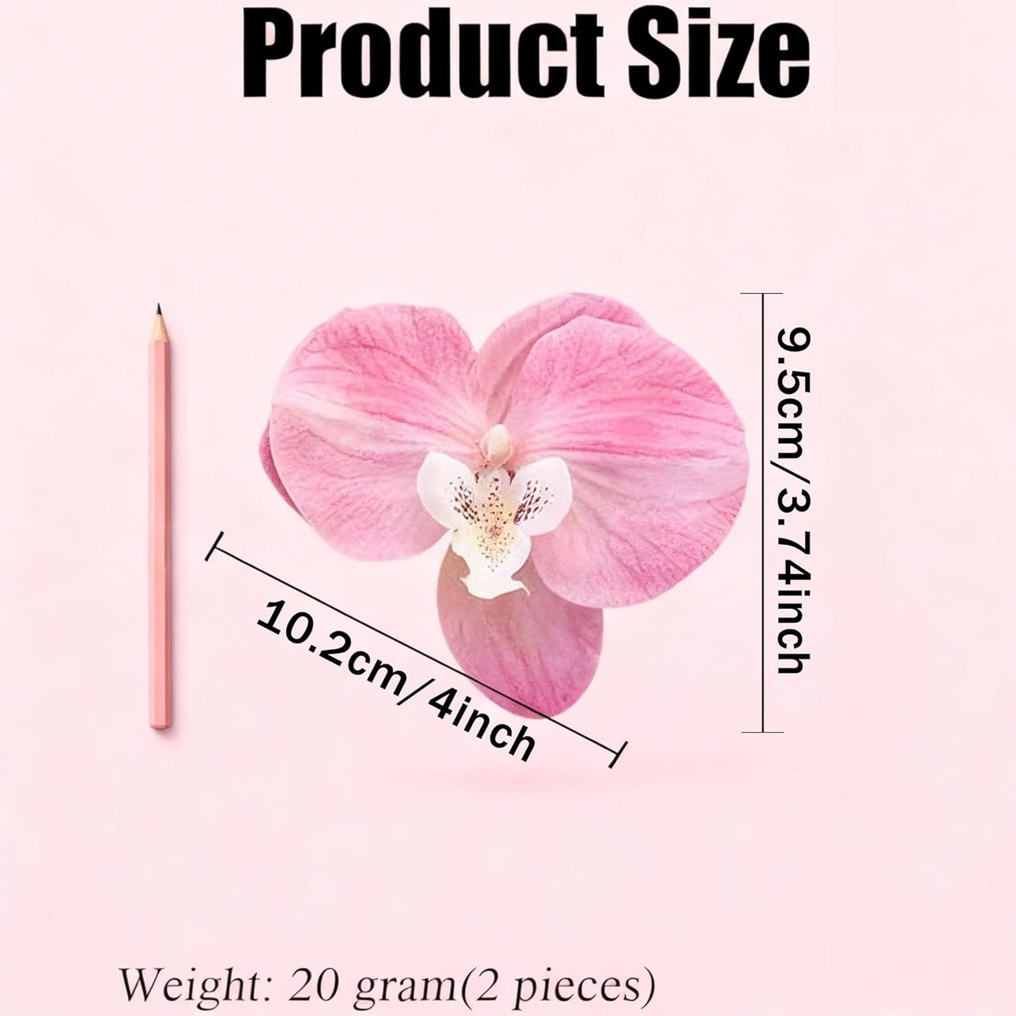 VASANA 2Pcs Light Pink Artificial Orchid Flower Shoe Clips Detachable High Heel Shoes Buckle Sandals Shoe Decoration Charms for DIY Women Summer Bridal Wedding Party