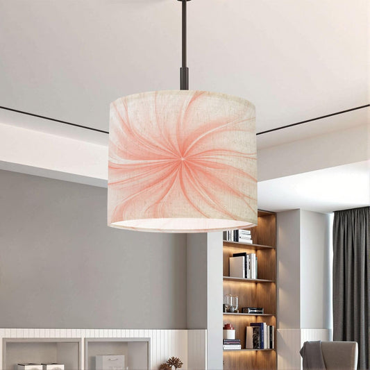 boho Lampshades Lamp Shades set of 2 Pastel Living Coral Flower Trendy color Abstract Pink Orange Daisy Light Shade for Table Lamps Floor Lamps Drum Lamp Shades Lampshade Replacement