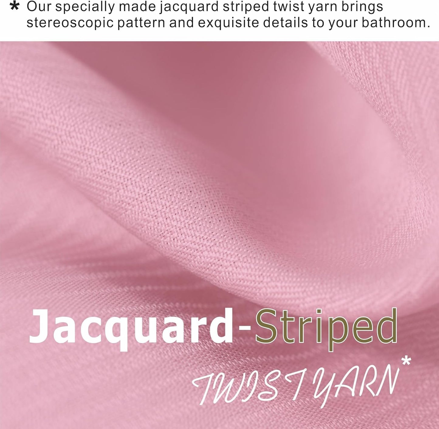 Pink Fabric Shower Curtains for Bathroom: Blush Linen Textured Waterproof Washable Light-Weight Polyester Shower Curtain - Solid Simple Elegant Decorative Bath Curtain Liner - 72x72