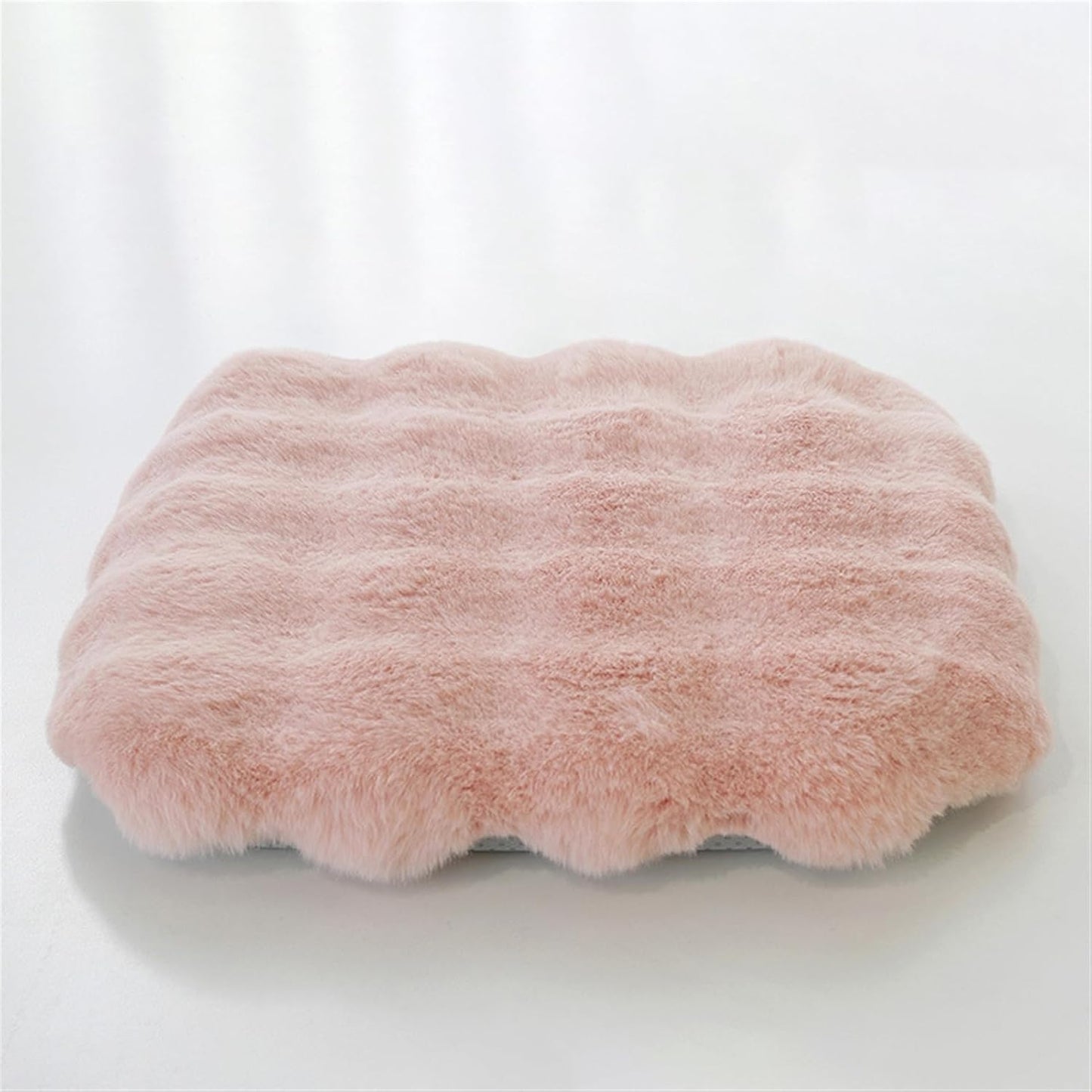 Lifup Square Chair Pads Memory Foam Seat Cushion Soft Cozy Plush Non Slip Thick Pad with Ties and Removable Cover for Dining Room, Office Pink 14 x 14 Inch