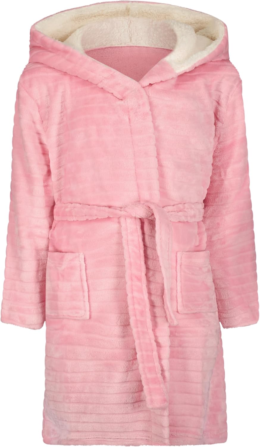 US Angels Plush Robe For Girls- Plush Winter PJ Robe With Pockets, Hoodie & Belt- Ultra-Soft Bathrobe