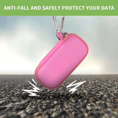 USB Flash Drive Case, SD Card Holder Compatible with Thumb Drive, Memory Cards, SDXC SDHC Storage Bag, Electronic Accessories Organizer for SanDisk for Samsung for Inland (Pink)