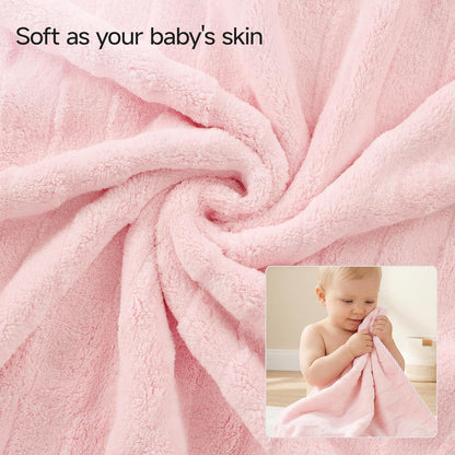 REDKISS Extra Large Bath Towel Set 6-Pack, 2 Bath Sheets(40"x80"), 2 Hand, 2 Washcloths, 670 GSM, Ultra Absorbent & Quick-Dry, Super Soft Pink Towels for Bathroom Hotel Spa Gym
