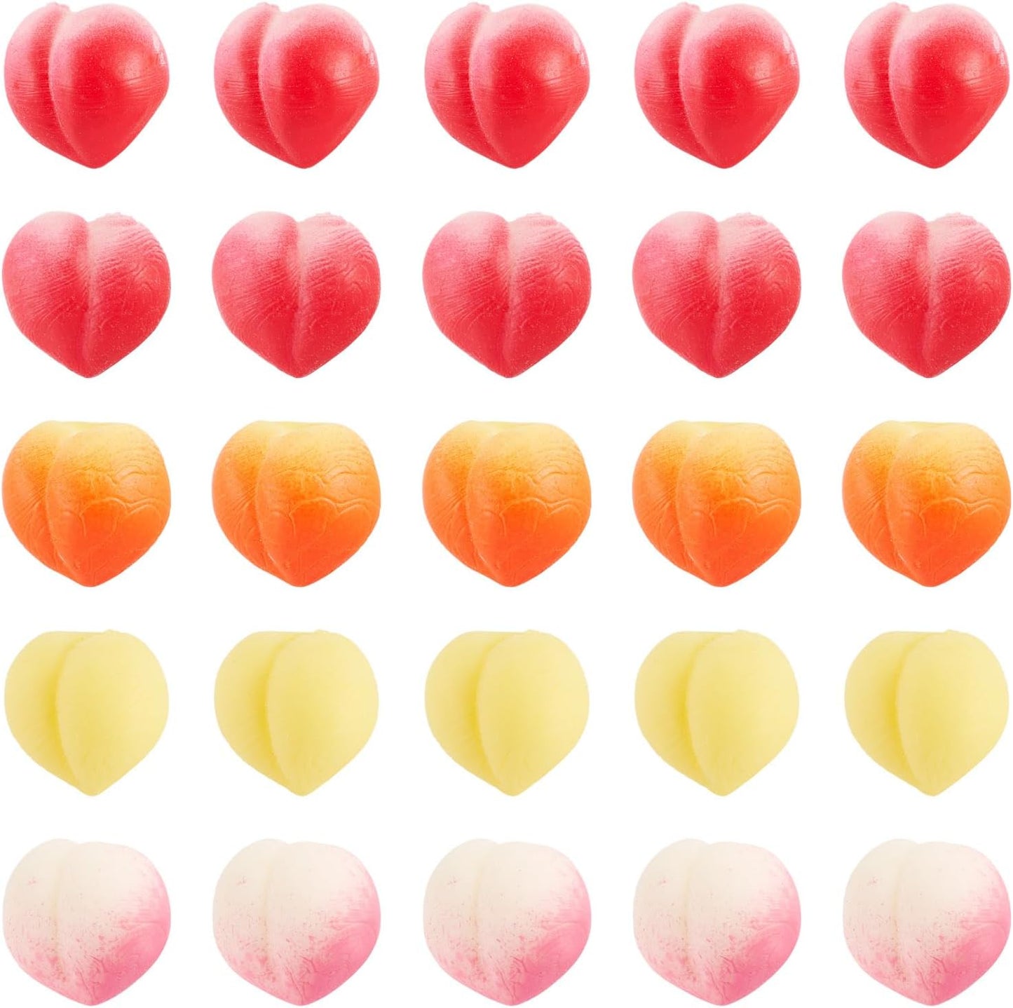 Cheriswelry 30pcs Tiny Peach Figurine Miniature Peaches Fake Peach Decoration Fruit Miniature Micro Landscape Garden Dollhouse Simulation Fruit for Home Kitchen Party Decoration 13mm