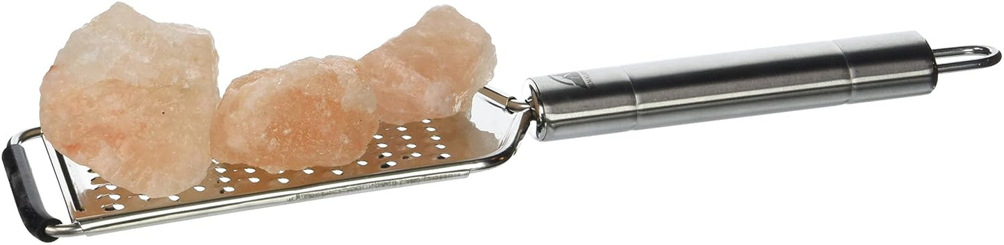 Himalayan Chef Grater with 3 Pink Salt Chunks, 6 Oz, Salt Chunks With Stainless Steel Grater