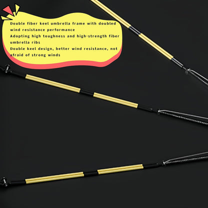 Black inverted windproof, rainproof, and sunscreen travel umbrella, compact in reverse, lightweight and UV resistant, suitable for rainy and sunny days - automatic opening and closing