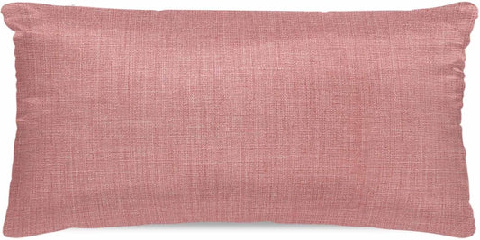 Vintage Peach Pink Satin Pillowcase for Hair and Skin with Zipper, Soft Breathable Cooling Silk Pillow Cases, Farmhouse Retro Solid Color Linen Texture Throw Pillow Covers King Size 20''x40''