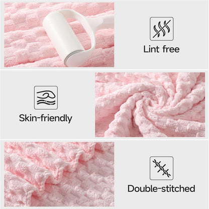 REDKISS Pink Microfiber Bath Towels Set of 6-35x70 Inches Oversized Bath Sheets, Extra Large Bath Towels Set of 6 for Adults, Super Soft Quick Dry Lint Free Absorbent Microfiber Shower Towels
