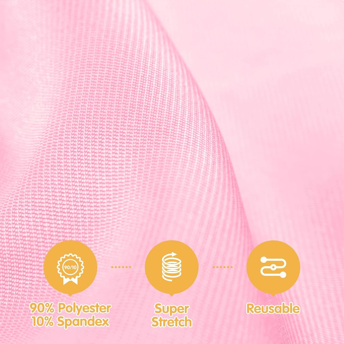BRILLMAX 6 Pack Pink Spandex Table Covers for 6 Ft Rectangle Tables - 180 GSM Thick Stretch Tablecloth Fitted, Reinforced Foot Pockets, Wrinkle Free Cloth for Wedding Banquet Party Trade Show