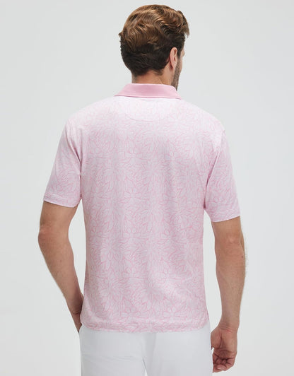 M MAELREG Golf Shirts for Men Short Sleeve Print Patterns Moisture Wicking Performance Lightweight Collared Mens Polo Shirts