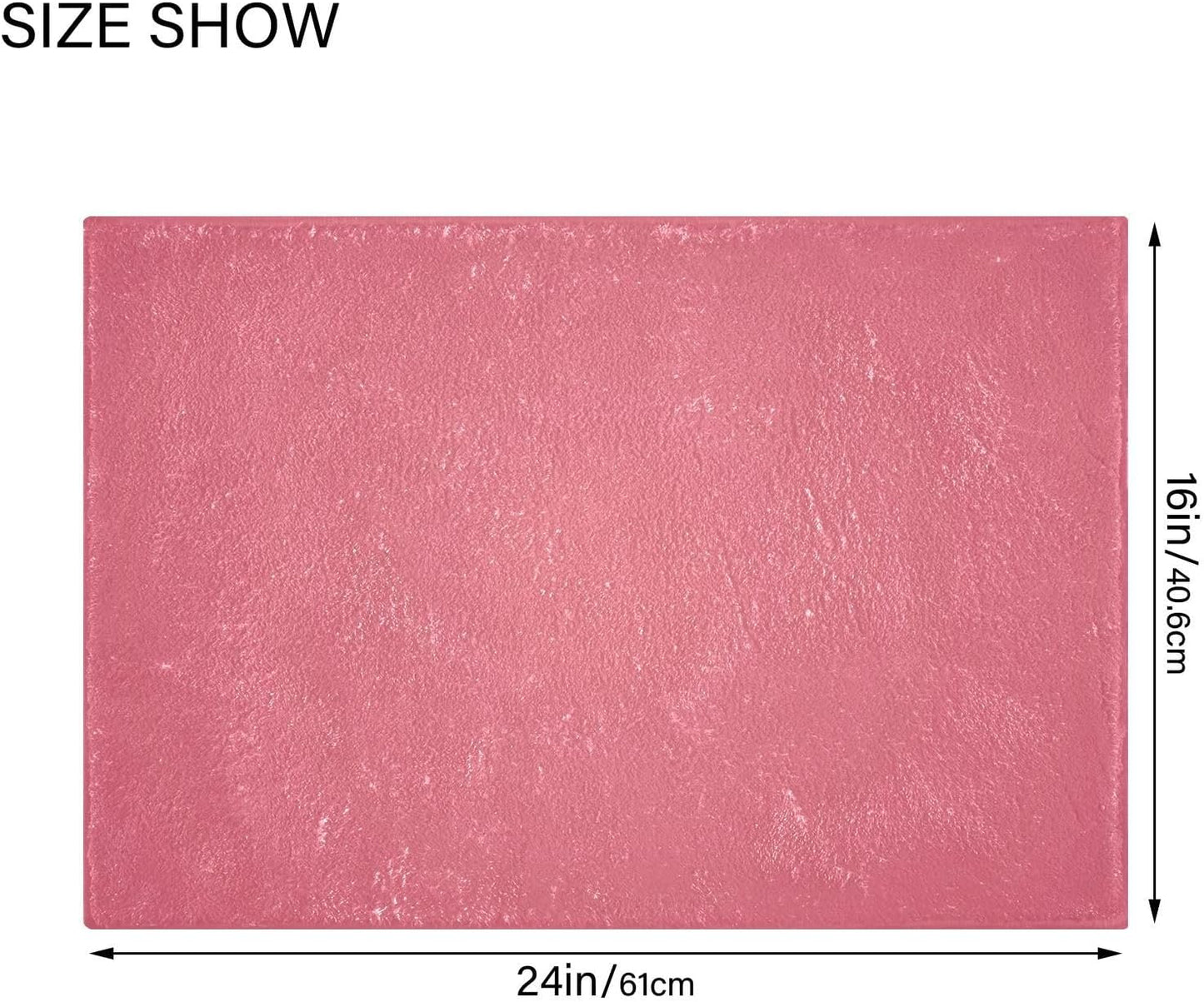 Plain Pink Solid Color Bathroom Rugs, Non Slip Dry Quickly Bath Mat, Absorbent Soft Bath Rugs for Bathroom, Toilet and Shower Floor