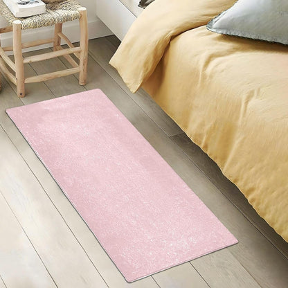 Plain Pink Solid Color Bath Mat, Dry Quickly Non Slip Absorbent Bath Rug, Soft Living Room Bedroom Home Floor Mats, Bath Mats for Bathroom, Tub and Shower 20" x 39"