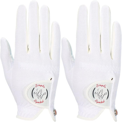 Women's RainGrip Golf Glove Two Pack, Hot Wet Weather Comfort, Four Colors to Choose from Pink/Sky/White/Green
