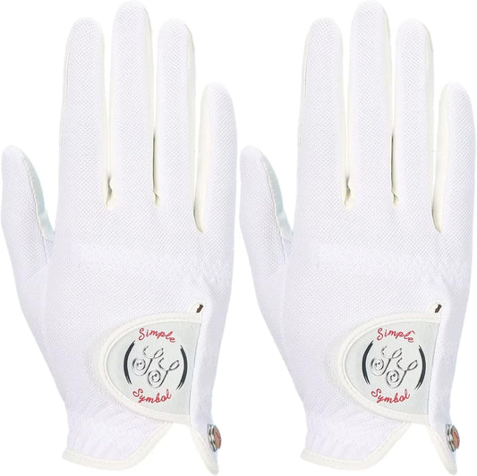 Women's RainGrip Golf Glove Two Pack, Hot Wet Weather Comfort, Four Colors to Choose from Pink/Sky/White/Green
