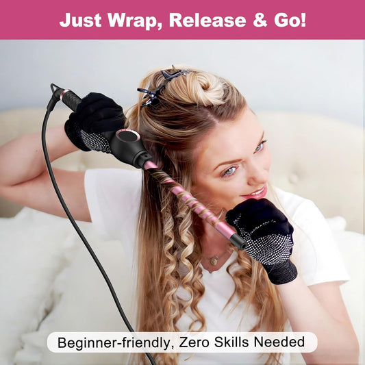 ORYNNE 1/2 Inch Curling Wand for Long Hair, Extra Long Barrel Ceramic Half Inch Curling Wand, 7 Adjustable Heats, 110-240V Dual Voltage Small Barrel Curling Iron Wand, 60 Minutes Auto Shut Off