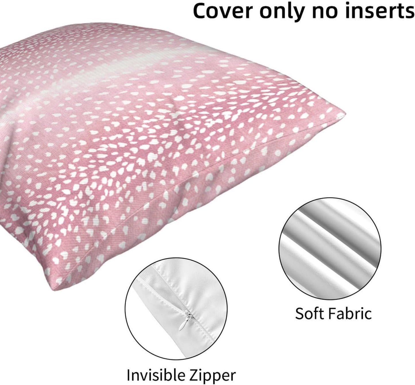 Pink Sage Green Pillow Covers 18x18 Inch 2 Pcs Boho Preppy Polka Dots Striped Decor Throw Pillows Modern Geometric Outdoor Farmhouse Decoration Pillowcase Linen Cushion Cover for Couch Sofa