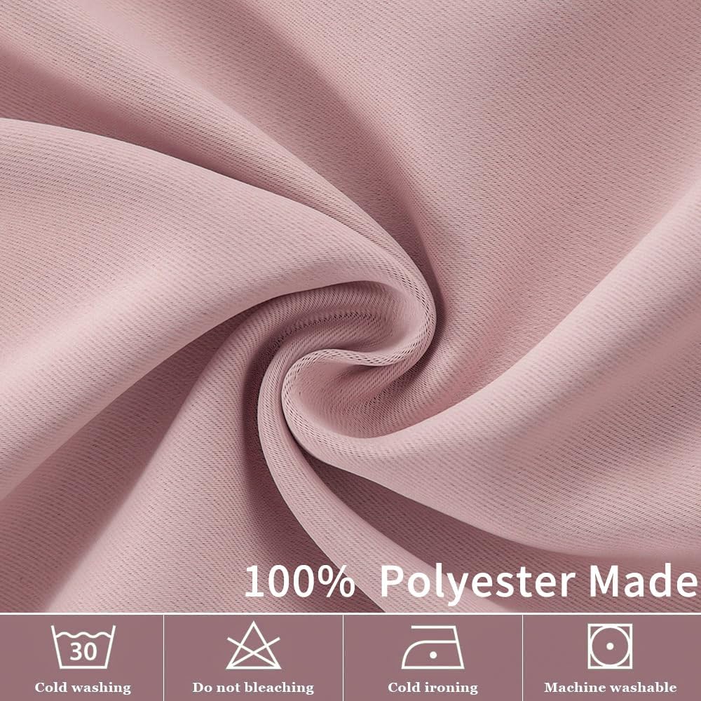 MIULEE Spring Blackout Window Valance for Bedroom Kitchen Bathroom Living Room Darkening Rod Pocket Curtain Valance, Thermal Insulated Window Treatment 1 Panel, 52 x 18 Inches, Light Pink