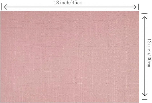 Placemats Set of 4 for Dining Table, Placemats with Embroidery, Table Mats for Dining Table 12"x18"（Pink