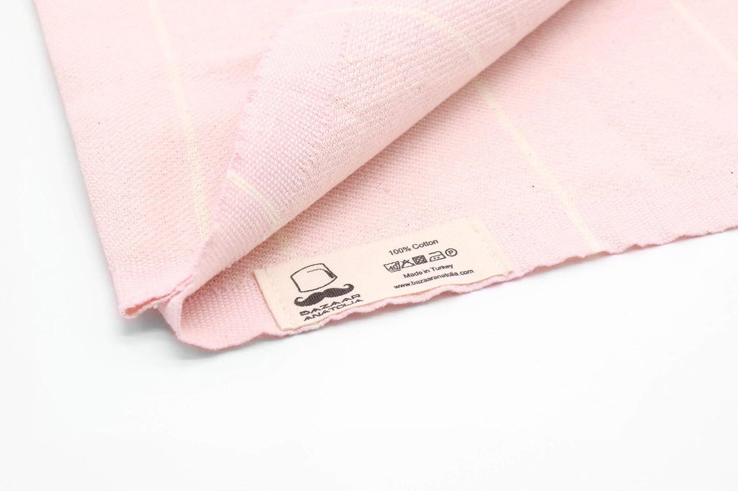 Bazaar Anatolia Hand Towels - Set of 4 | 39" x 19" - Decorative Turkish Hand Towel for Bathroom, 100% Cotton, Kitchen, Face, Hair, Tea, Dishcloth, Pink Towels - Stripe Pink