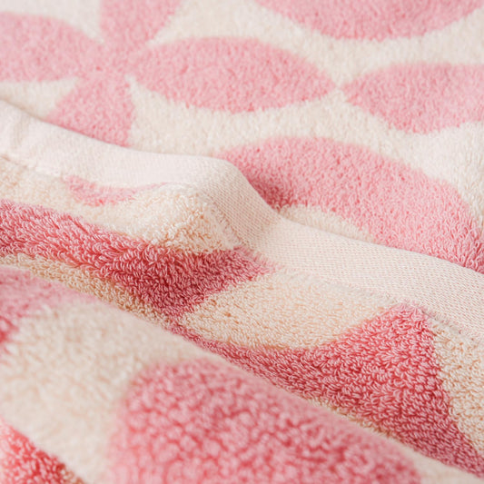Pink Bath Towels - Set of 2 Made Cotton 27x55 Inches Highly Absorbent for Bathroom (XO)