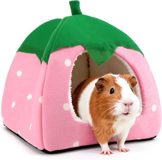 Guinea Pig Hideout Bed Dwarf Rabbit House Cave Accessories Cozy Hide-Out for Little Bunny Hedgehog Ferret Chinchilla&Other Small Animals