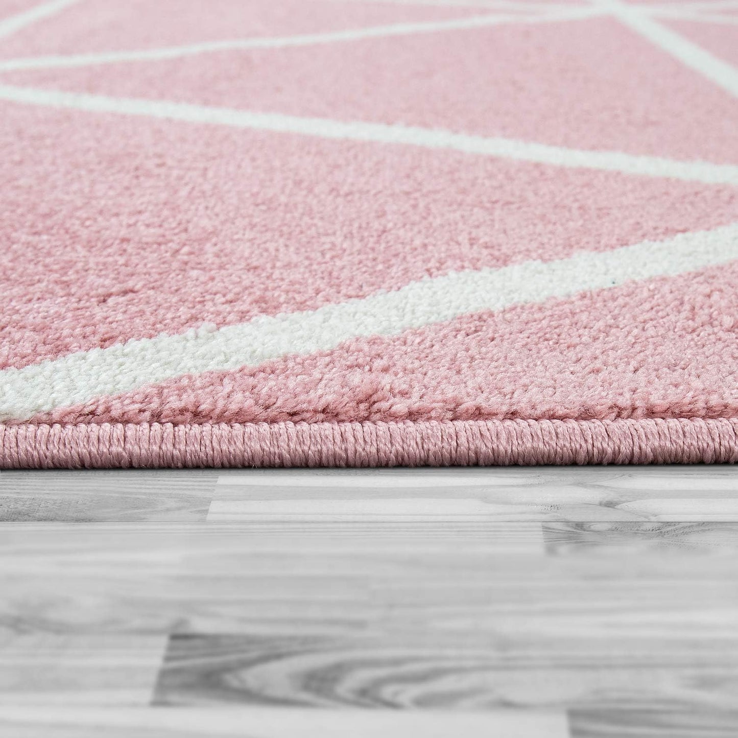 Paco Home Modern Pink Area Rug for Living Room with Geometric Pattern - Stella Collection, Size: 5'3" x 7'3"