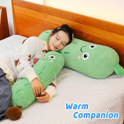 PEACH CAT Pickle Stuffed Animal 33" Cute Cucumber Plush Pillow Soft Plant Plushies Toys Gifts for Kids Green