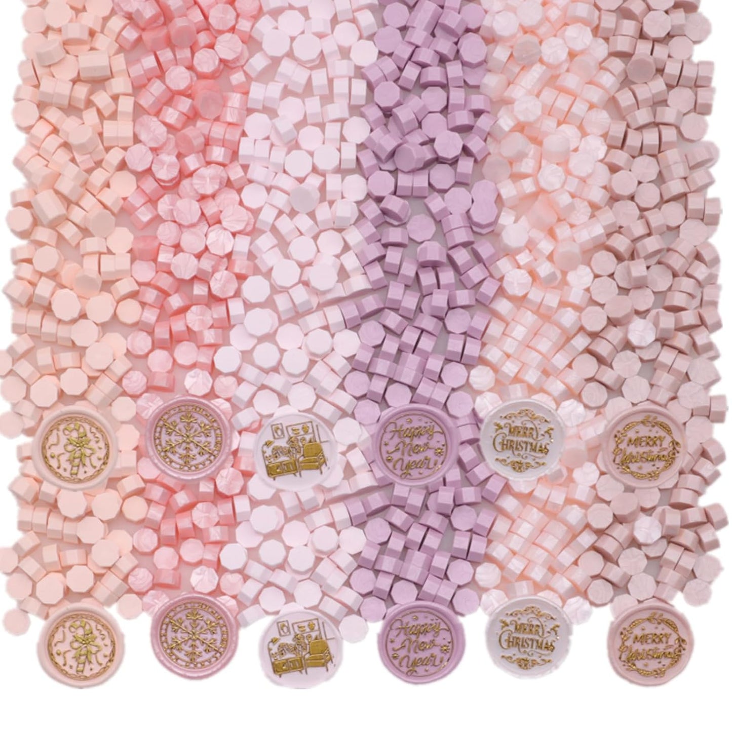 600Pcs Wax Seal Beads, Sealing Wax Beads for Waxseal Stamp, Waxsealbeads Set with 6 Colors Perfect for Giftsealing, Letter Sealing,Wedding Card, Envelopessealing (Pink)