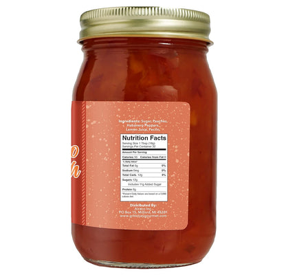 Green Jay Gourmet Peach Habanero Jam – Sweet & Smooth All Natural Fruit Preserve & Spread – Handcrafted Small Batch Gourmet Jam for Cheese Boards, Glazes & Appetizers – 20 Ounces