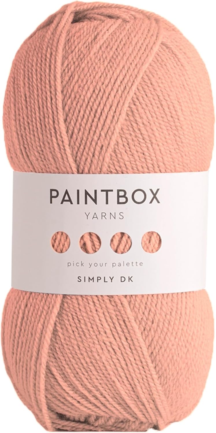 Paintbox Yarns Simply DK - Acrylic Yarn -302yds (276m)/100g (3.53oz) - Peach Orange Knitting Wool for Crochet – Soft & Durable - Light Worsted - Knit Yarn for Blankets Toys, Clothes