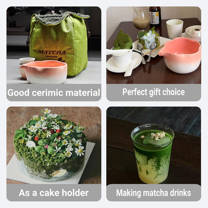 3 Matcha Sets, Bowl with Holder, Whisk Set, Matcha Kit, Sakura Pink, Perfect for Enthusiasts, Gift-giving, Gift