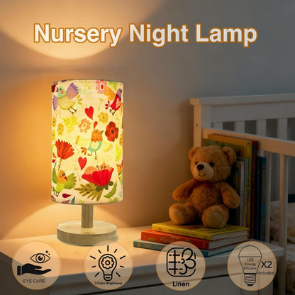 Flower Night Light for Girls - 3-Way Dimmable Boho Pink Floral Lamp for Nursery, Toddler Room, or Big Girl Bedroom, Whimsical Bedtime Reading Light, Gifts for Girls