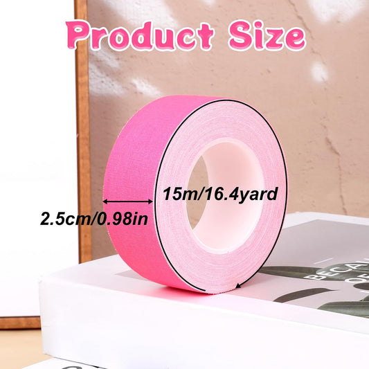 Pink Gaffer Tape, Neon Pink Painters Tape, Fluorescent Spike Tapes, Fluorescent Spike Tapes for Stage Party Play Grid Floors Color Coding Art Crafts(1 in X 49 Feet)